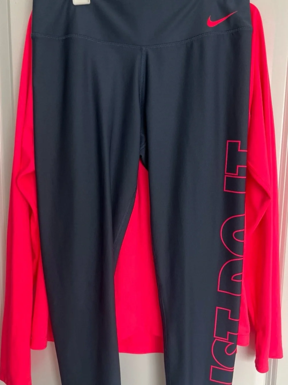 Nike Hot Pink Half-Zip Performance Top and Leggings